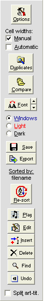 toolbar on the view window