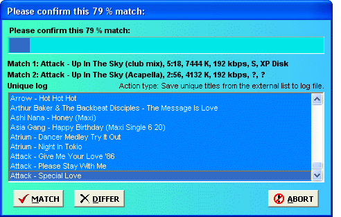 mp3 List Maker De Luhe comparison window